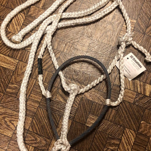 White Rope Nose Mule Tape Halter