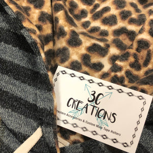 Cheetah & Stripes Hoodie - L & XL