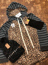 Load image into Gallery viewer, Cheetah &amp; Stripes Hoodie - L &amp; XL